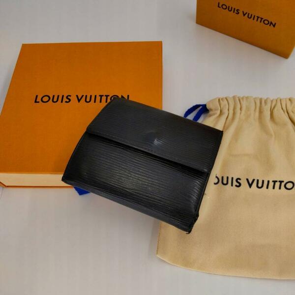 ☆良品☆　 LOUIS VUITTON　ルイヴィトン　ルイ　ヴィトン　エピ 　Wホック　3つ折り財布　黒　M63482　です。