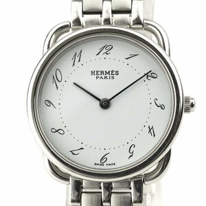 ※お値下げ 【中古/電池交換済】HERMES (エルメス) アルソー AR4.210.130/4122 レディース クオーツ （K-M2924）