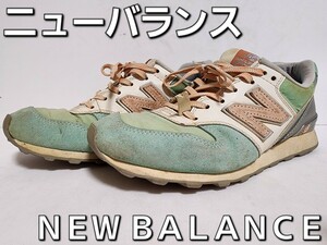 ★◆ニューバランス◆ＮＥＷ ＢＡＬＡＮＣＥ◆通学用◆スニーカー◆ＷＲ９９６ＭＥ◆グリーン×ホワイト◆２４.０cm◆ＪＫ◆中古品◆★