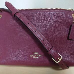 COACH レイラレザー ショルダーバッグ　ボルドー