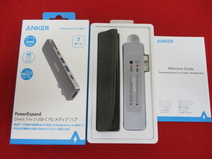M【16192】 美品！★ANKER PowerExpand Direct 7-in-2 USB-C PD メディアハブ★MacBook Pro/Air専用 7ポート 4K 40Gps