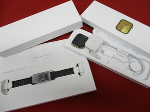 【16057a】ほぼ未使用★AppleWatch アップルウォッチ★シリーズ9 CEL 45mm MRQL3J/A / リンクブレスレット 42mm MU9C3FE/A (箱付き)