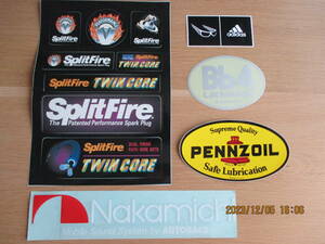 SplitFire/adidas/Bb4 LEMANS DUNLOP/PENNZOIL(17cm)/Nakamichi 5SETステッカー