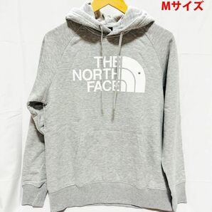 新品未使用THE NORTH FACE レディース パーカー ロゴ USA仕入れ ノースフェイス グレー　Mサイズ