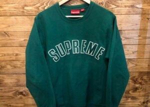 Supreme アーチロゴ クルーネック スウェット グリーン Mサイズ Crewneck Arc Logo ボックス ロゴ