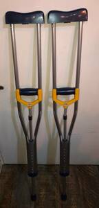 [No.280] aluminium crutches world withstand load 1 pcs 313Kg made in Japan walking assistance nursing articles secondhand goods 