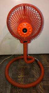 [No.266] Showa Retro 70*s National Sune -k fan orange electric fan height approximately 46 centimeter Vintage operation goods secondhand goods 