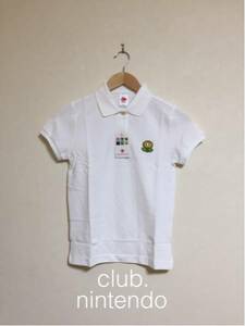 【新品】Club Nintendo 任天堂 ファイヤーフラワー スーパーマリオ ポロシャツ サイズWS ホワイト 半袖