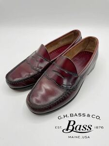 WEEJUNS G.H. BASS & CO. G.H.BASS ウィージャンズ ジーエイチ・バス LARSON ペニーローファー 革靴 サイズ7 (25.0cm) 赤茶 MADE IN USA