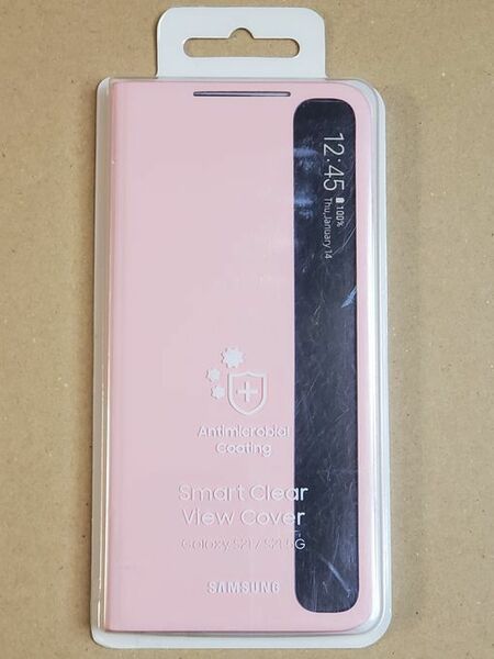 Galaxy S21 5G ◆ SMART CLEAR VIEW COVER/ピンク [Samsung 純正ケース 並行輸入品] カバー