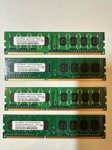 SANMAX 1Rx8 PC3L×4枚 12800U 4GB 4枚組 1セット デスクトップ用 メモリ ECC無し DDR3-1600 4GBが4枚で16GB DDR3 DESKTOP RAM