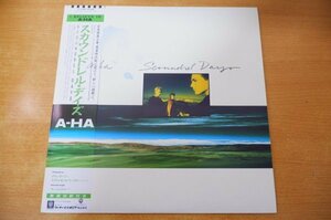 R2-208＜帯付LP/ステッカー付/プロモ/美品＞A-HA / スカウンドレル・デイズ