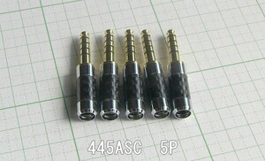 管理番号＝3J139　　自作用　4.4mm　5極プラグ　445ASC　 5個セット