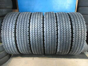 再生タイヤ スタッドレスタイヤ BRIDGESTONE W900 11R22.5 14PR 6本 №06988 室内保管 トラックタイヤ 冬用