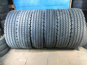 22.5インチ 再生タイヤ スタッドレス ブリヂストン BRIDGESTONE W900 275/80R22.5 6本 №06992 室内保管 トラックタイヤ