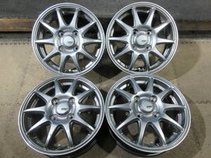 13インチ 中古アルミホイール SPORT ABELIA 13X4.00B 4穴 PCD100 4本 №06947H 室内保管 軽自動車等