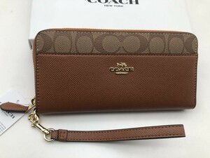 コーチ COACH 長財布 財布 シグネチャー アコーディオンラウンドジップウォレット財布 新品 未使用 贈り物 F76971 a200