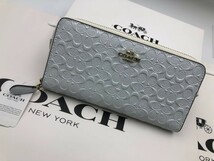 コーチ COACH 長財布 財布 シグネチャー アコーディオンラウンドジップウォレット財布 新品 未使用 贈り物F54805 a231C_画像2