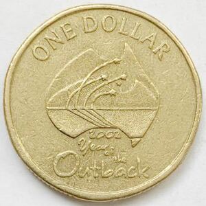 海外コイン　オーストラリア　1ドル記念硬貨　2002年　エリザベス2世