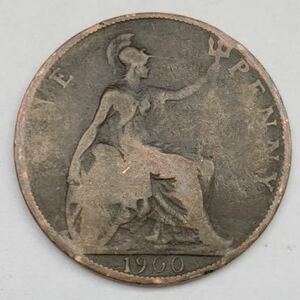 ヴィクトリア女王 イギリス 1ペニー ONE PENNY コイン　アンティーク　1900年