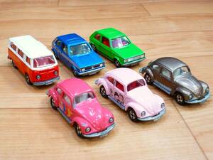 ☆tomica トミカ 日本製 フォルクスワーゲン VOLKS WAGEN ビートル バス ゴルフ 外国車シリーズ まとめて6点 箱無し☆ S01-1206