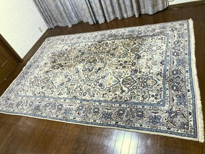 ☆【直接引取限定】ペルシャ絨毯 ヤズド産 198×290cm 毛100％ イラン製 ラグ カーペット 敷物 マット 絨毯☆ S01-1205