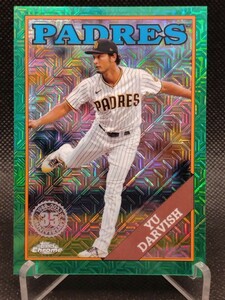 ダルビッシュ有 99枚限定 グリーン【2023 TOPPS CHROME SILVER PACK UPDATE SERIES YU DARVISH T88CU-67 GREEN MOJO REFRACTOR】 パドレス