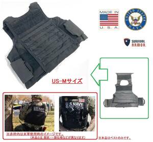  【米軍放出品】☆ボディーアーマー Mサイズ サバイバルアーマー ベスト 防弾ベスト U.S.NAVY SECURITY FORCES サバゲー(120)ML29LK-2-N#23