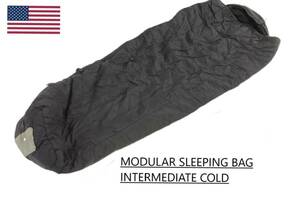 【米軍放出品】☆シュラフ 寝袋 スリーピングバッグ TENNIER キャンプ アウトドア ミリタリー INTERMEDIATE COLD(120)HL29FK#23-T