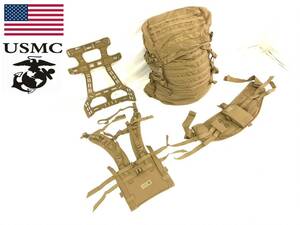 米軍放出品☆USMC PACK セット メインバッグ フレーム ヒップベルト ショルダーハーネス リュックサック ミリタリー ILBE(140)RL15FK#23