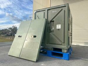 【米軍放出品】専用棚板付きミニコンテナ 道具箱 工具箱 サバゲー ミリタリー USMC PALCON 世田谷ベース 秘密基地 収納庫(E)☆KL20BM-N#23