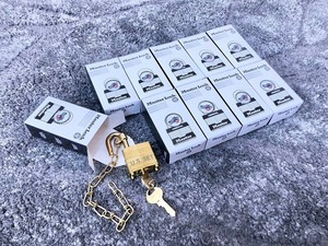 【米軍放出品】☆未使用品 パドロック 南京錠 鍵 10個 ロック 防犯 セキュリティー MasterLock (80)☆CL9W