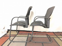 【米軍放出品】☆HermanMiller/ハーマンミラー アーロンサイドチェア 2脚 AE500P ミーティングチェア 椅子 (240×2) BL20IM-W#23_画像3