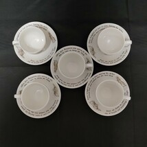 WEDGWOOD ウェッジウッド PETER RABBIT ピーターラビット コーヒーカップ&ソーサー5客セット 旧刻印 洋食器 【現状品】 xy520073_画像3