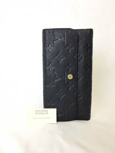 【1円】 LOUIS VUITTON ルイヴィトン 財布 長財布 M60586 ヴォルトゥオーズ ブラック コバ粘着あり