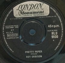 EP 洋楽 Roy Orbison / Pretty Paper 英盤_画像2