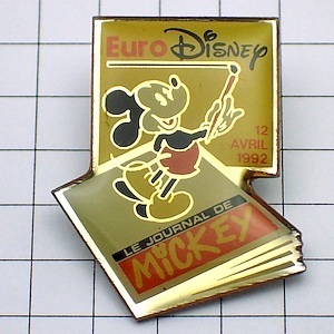  pin badge * Mickey Mouse magazine euro Disney ..* France limitation pin z* rare . Vintage thing pin bachi