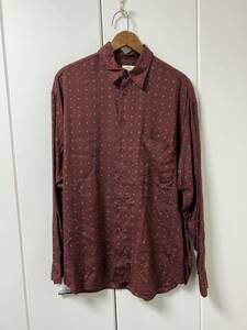 90's St Michael レーヨン 長袖シャツ size:M 検:イギリス セントマイケル marks&spencer ブリットポップ