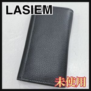 ☆未使用☆ LASIEM ラシエム キーケース 5連 ブラック 黒 レザー 本革 シンプル コンパクト キーホルダー キーリング メンズ 美品 送料無料