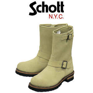 Schott (ショット) S23001 Engineer Boots エンジニア スエードレザーブーツ Beige SCT009 約27.0cm
