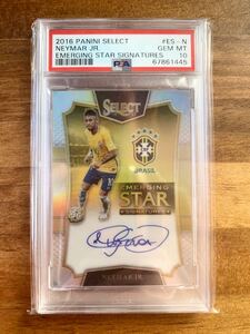 40枚限定 PSA10 Neymar Jr Panini Select Soccer 2016-17 Emerging Star Signatures 直筆サイン ネイマール バルセロナ RC GEM MT Auto