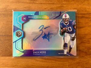 RC Zack Moss Panini Elements Football 2020 Rookie Neon Signs Auto 75枚限定 直筆サイン ザックモス ビルズ Bills NFL