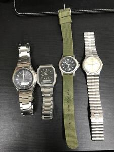 ■腕時計 クォーツ 電池切れ ジャンク扱い 4点セット② SEIKO/CREDOR/CASIO レディース腕時計 現状品