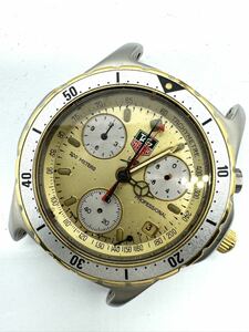 タグホイヤー プロフェッショナル 200M CE1121 QZ ゴールド文字盤 デイト メンズ腕時計 