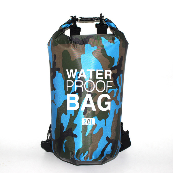 防水リュック 防水バックパック 大容量 プールバッグ 完全防水 男の子 女の子 大人 アウトドアバッグ 20L 海 水色 070 R35