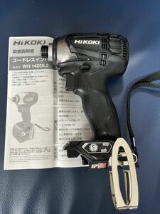 送料無料　未使用　WH14DDL2 コードレスインパクトドライバー 日立工機 ハイコーキ　HIKOKI HITACHI 14.4v ストロングブラック