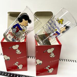  сделано в Японии Snoopy Lucy стакан retro стакан высокий стакан Sasaki стекло ( АО ) редкий подлинная вещь редкость с коробкой герой товары SNOOPY стакан 