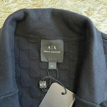 新品タグ付き 稀少XLサイズ!! アルマーニ『大人の気品』ARMANI 厚手 ニット カーディガン ジャケット 市松模様 ブラック 黒 メンズ 最高級_画像7