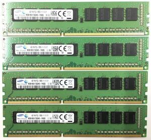 【4GB×4枚組】低電圧版 SAMSUNG PC3L-12800E 1R×8 ECC Unbuffered 中古メモリ ワークステーション用 DDR3 即決 動作保証【送料無料】