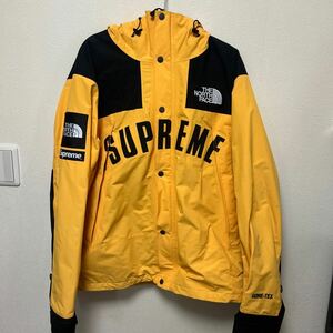 1回着用 状態良好 シュプリーム SUPREME × THE NORTH FACE ザ ノースフェイス 19SS Arc Logo Mountain Parka サイズL イエロー